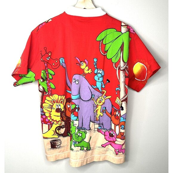 Mens Shirt Art To Wear Cosplay Cartoon Animals Holding Empty Glasses Medium - Picture 3 of 6